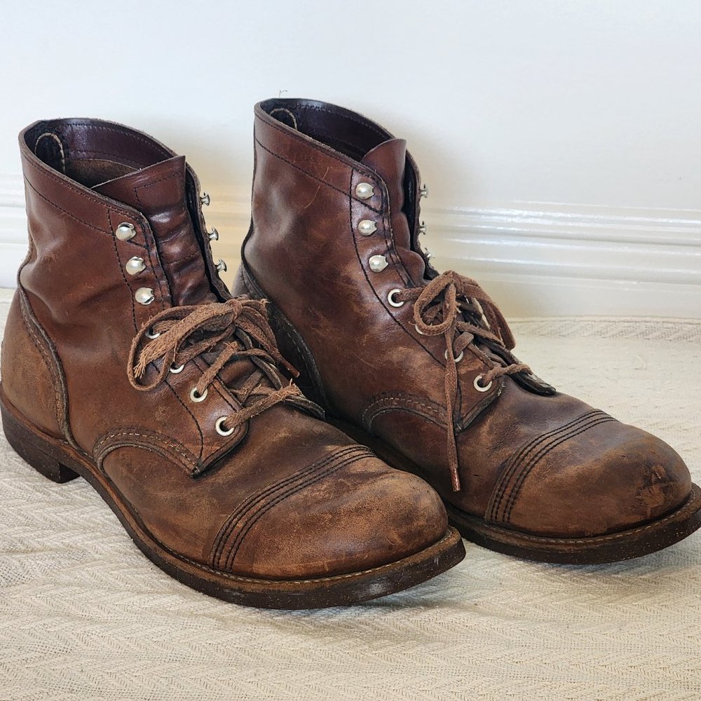 Red Wing Men's IRON RANGER 6-Inch Boot in Amber Harness Leather - Size 11 Men's